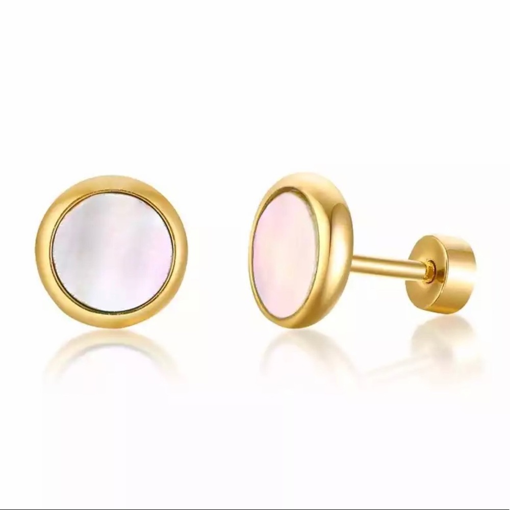 Women Stainless Steel Stud Gold Earring